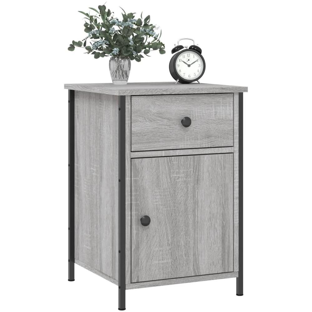 Comodini 2 Pz Grigio Sonoma 40x42x60 Cm In Legno Multistrato - Foto 3