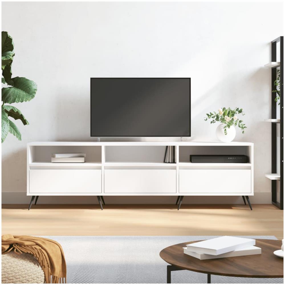 Mobile Porta Tv Bianco 150x30x44,5 Cm In Legno Multistrato - Foto 1