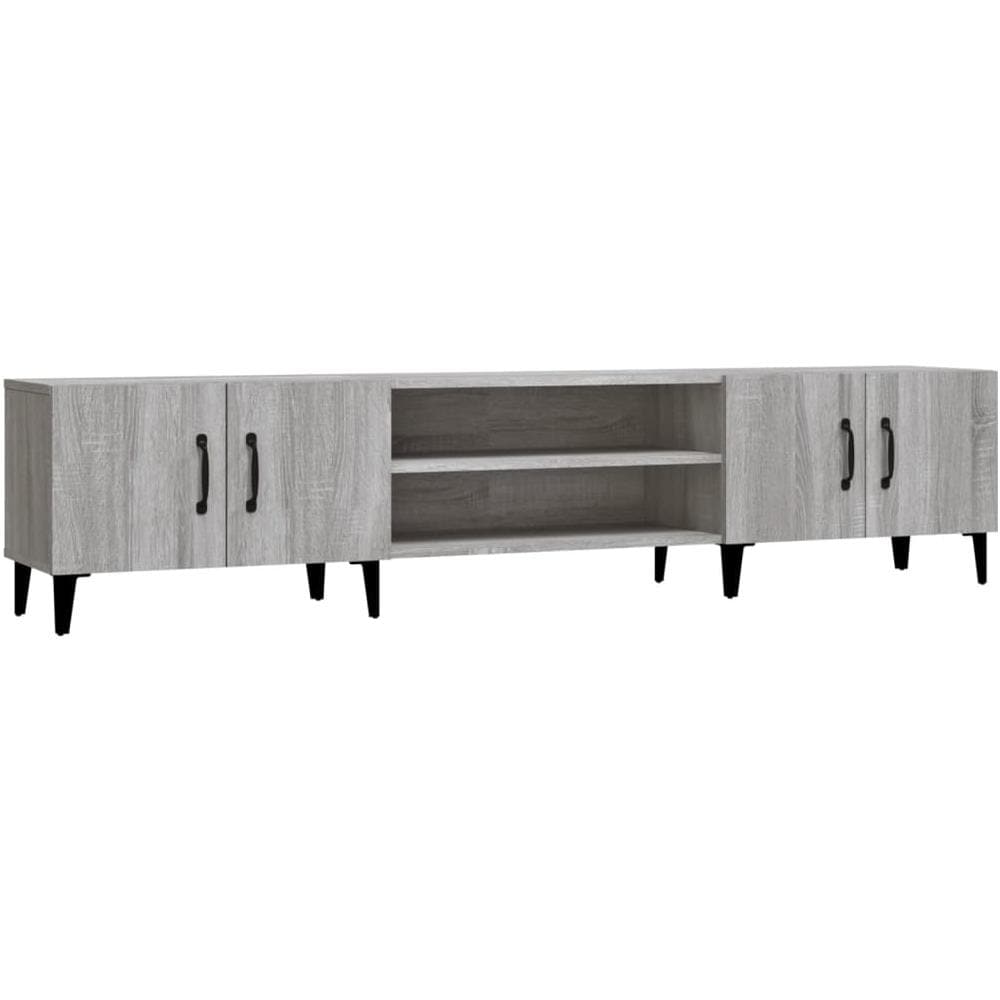 Mobile Tv Grigio Sonoma 180x31,5x40 Cm In Legno Multistrato - Foto 2