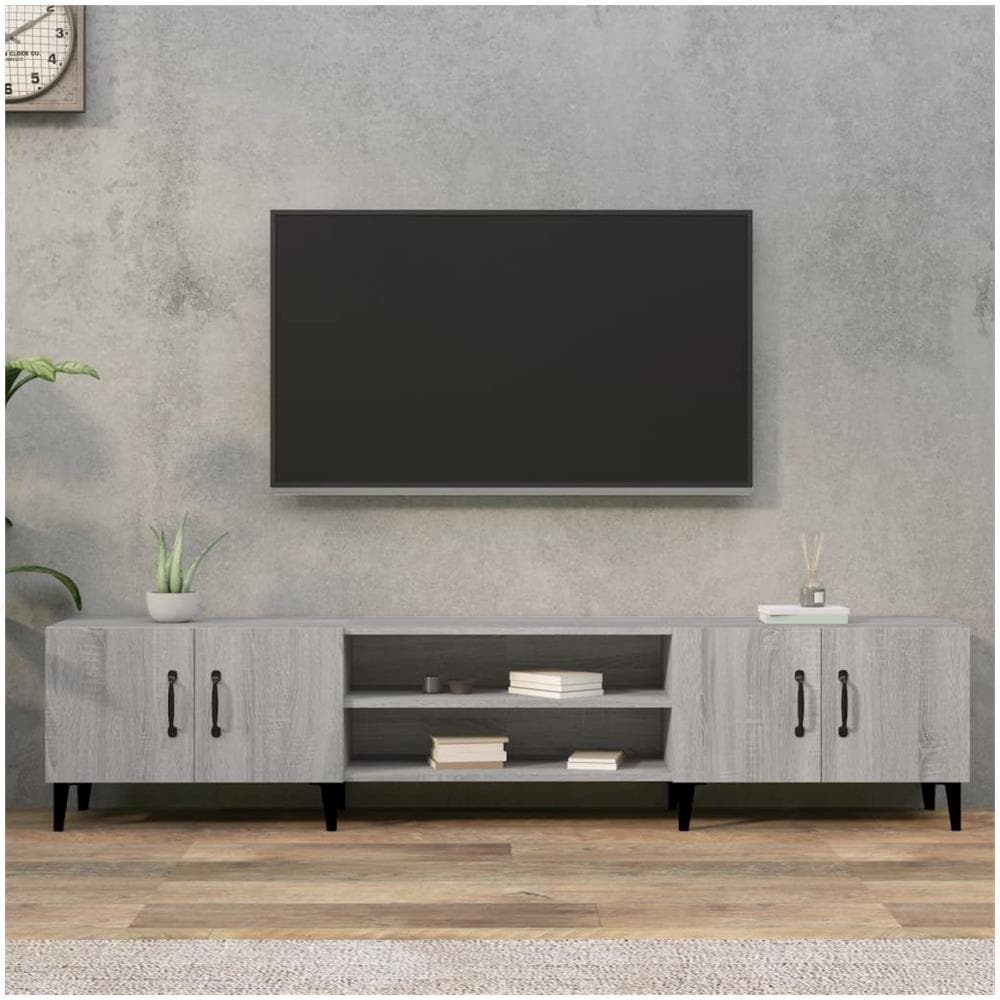 Mobile Tv Grigio Sonoma 180x31,5x40 Cm In Legno Multistrato - Foto 1