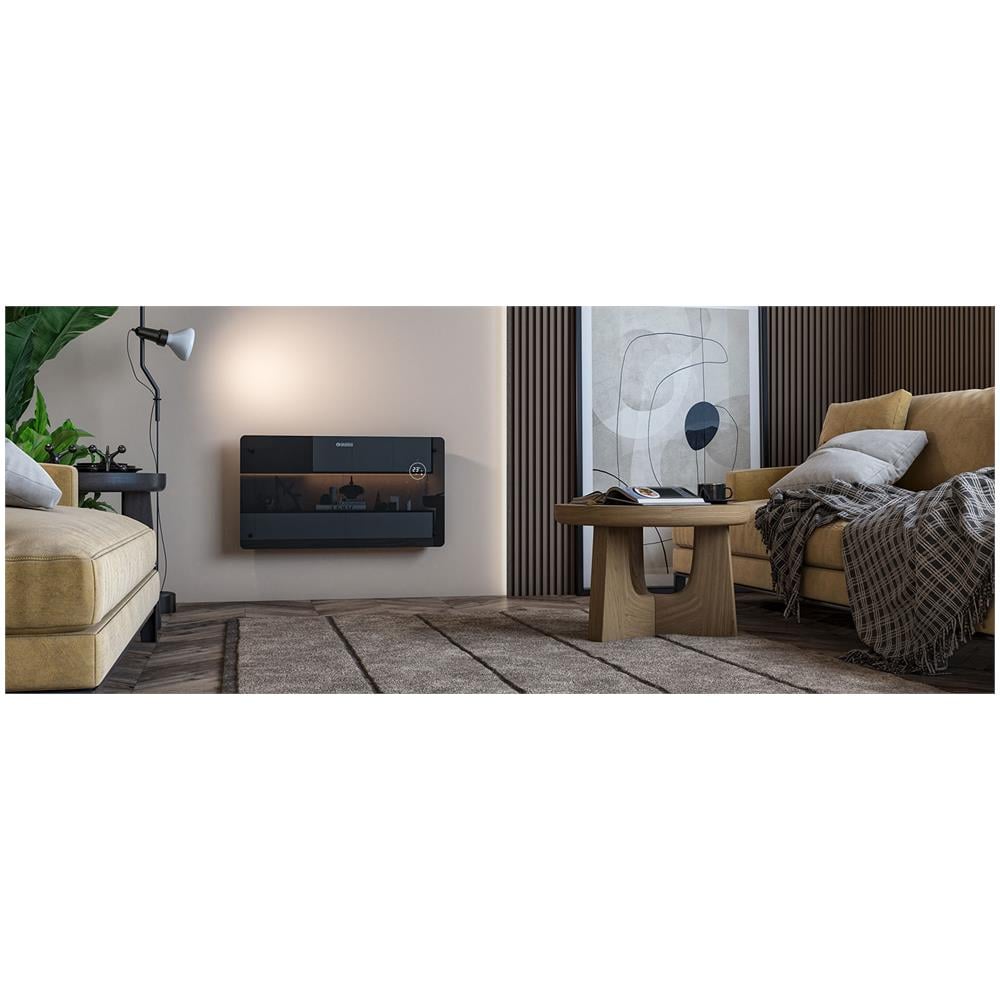 Termoconvettore a Vetro Splendid con Termostato Timer Volume Riscaldabile Fino a 60 m³  Wi-Fi Integrato Potenza 2000 W Colore Nero - Foto 2