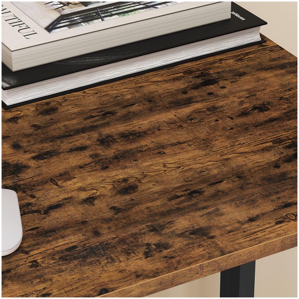 Scrivania per computer MAX 1.0 con gambe nere rustiche, design pieghevole - Foto 8
