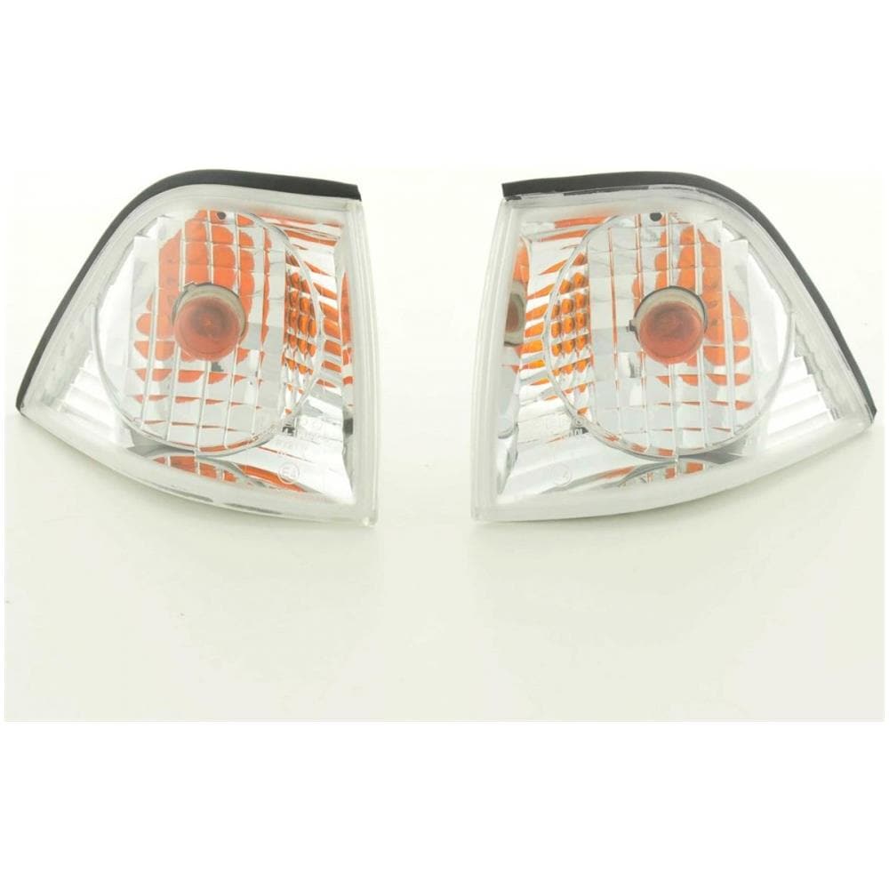 Frecce Indicatori Di Direzione Anteriori Coppia Bmw Serie 3 Coupe / cabrio Tipo E36 Anno Di Costruzione 91-98 Cromato - Foto 1