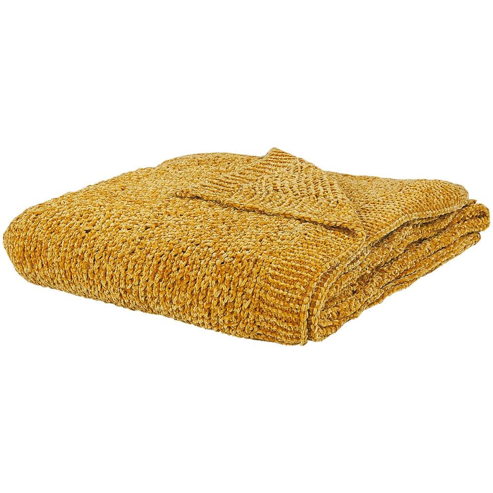 Coperta Di Plaid Giallo 150 X 200 Cm Haifa - Foto 1