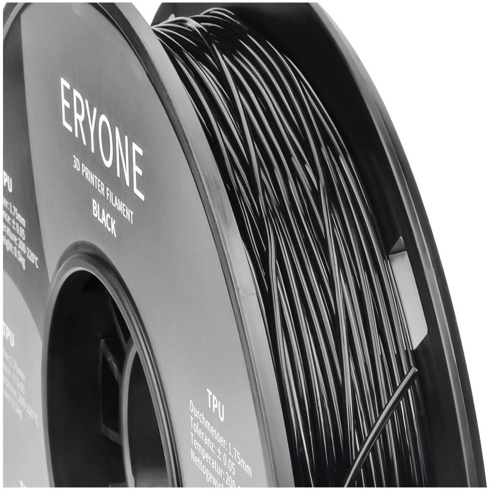Filament Tpu 175 Millimetri Tpu Filamento 175 Millimetri La Stampa 3d Filamento Tpu Per Stampante 3d 0.5kg 1 Spool Nero - Foto 4