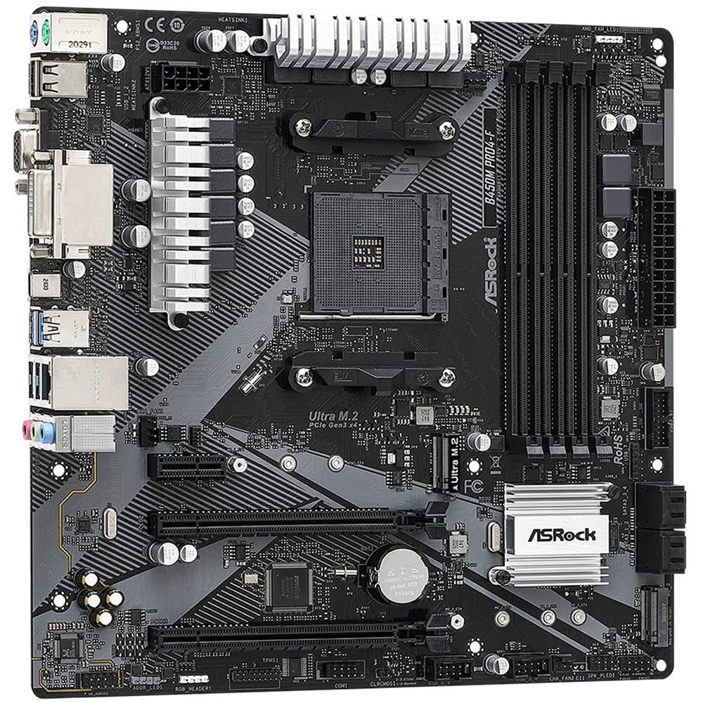 Scheda Madre B450M Pro4 R2.0 Socket AM4 Chipset B450 Micro ATX - Foto 4
