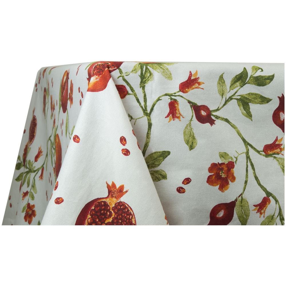 Tovaglia Per Salotto Cucina Tavolo In Cotone Made In Italy Fantasie Autunnali 90x90 Melograno - Foto 1