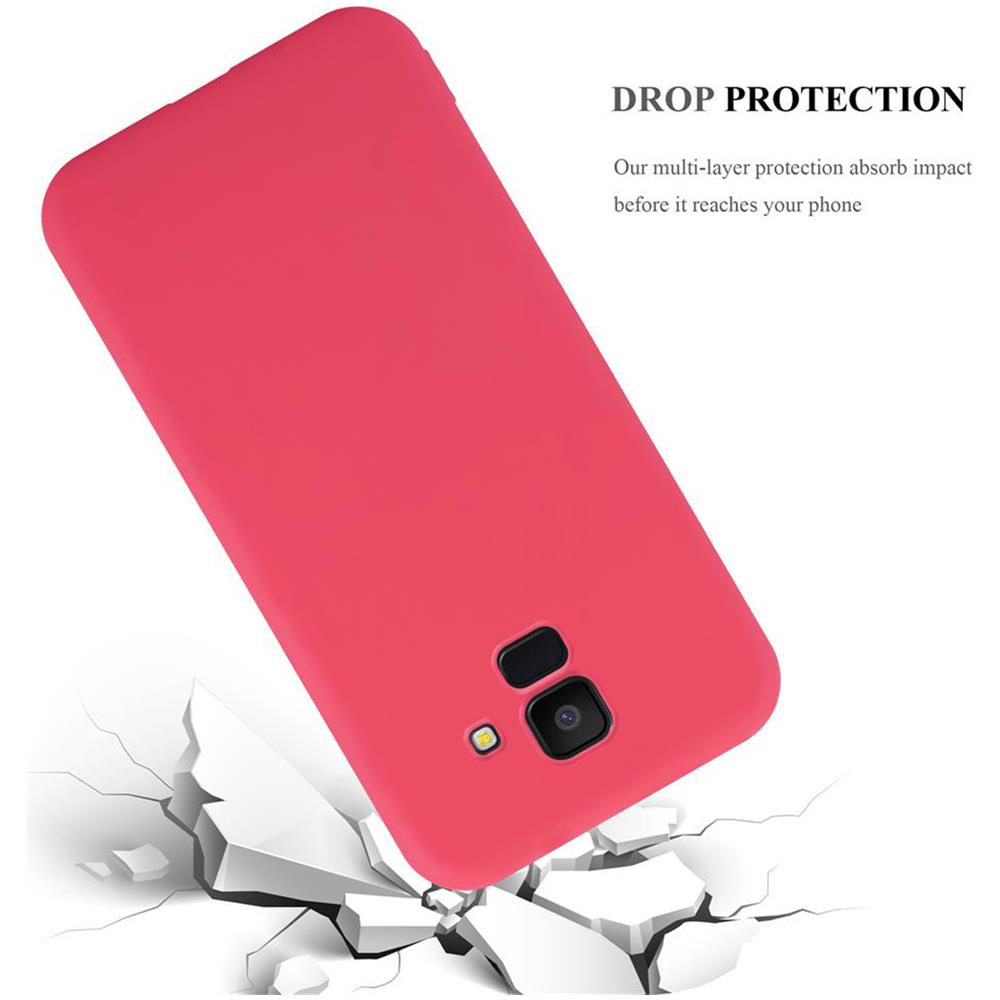 Custodia Compatibile Con Samsung Galaxy J6 2018 Eu / J600 In Candy Rosso - Coperchio Protettivo In Silicone Tpu Flessibile - Foto 8