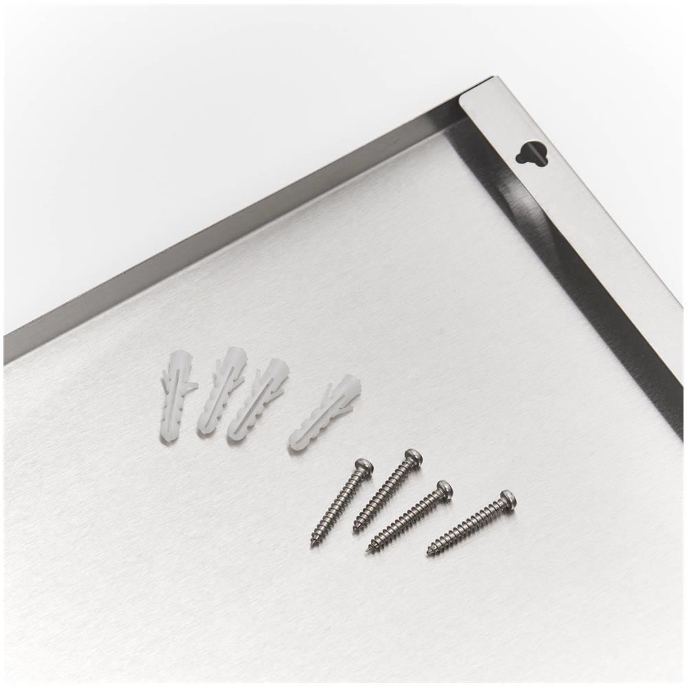 Lavagna Magnetica Per Note Inox + 3 Magneti, 60x80 Cm, - Foto 3