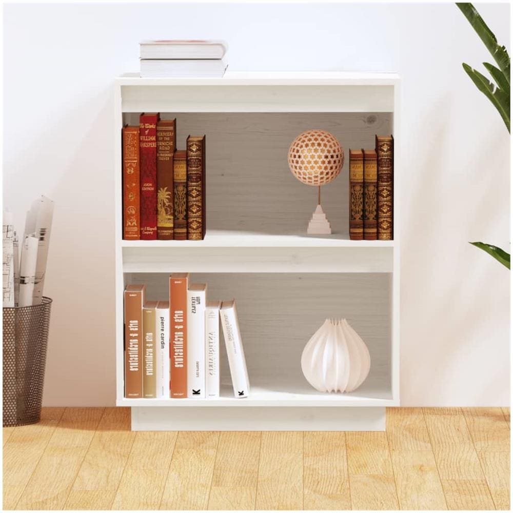 Mobile Consolle Bianco 60x34x75 Cm In Legno Massello Di Pino - Foto 3