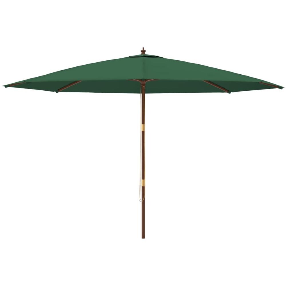 Ombrellone Da Giardino Con Palo In Legno Verde 400x273 Cm - Foto 3