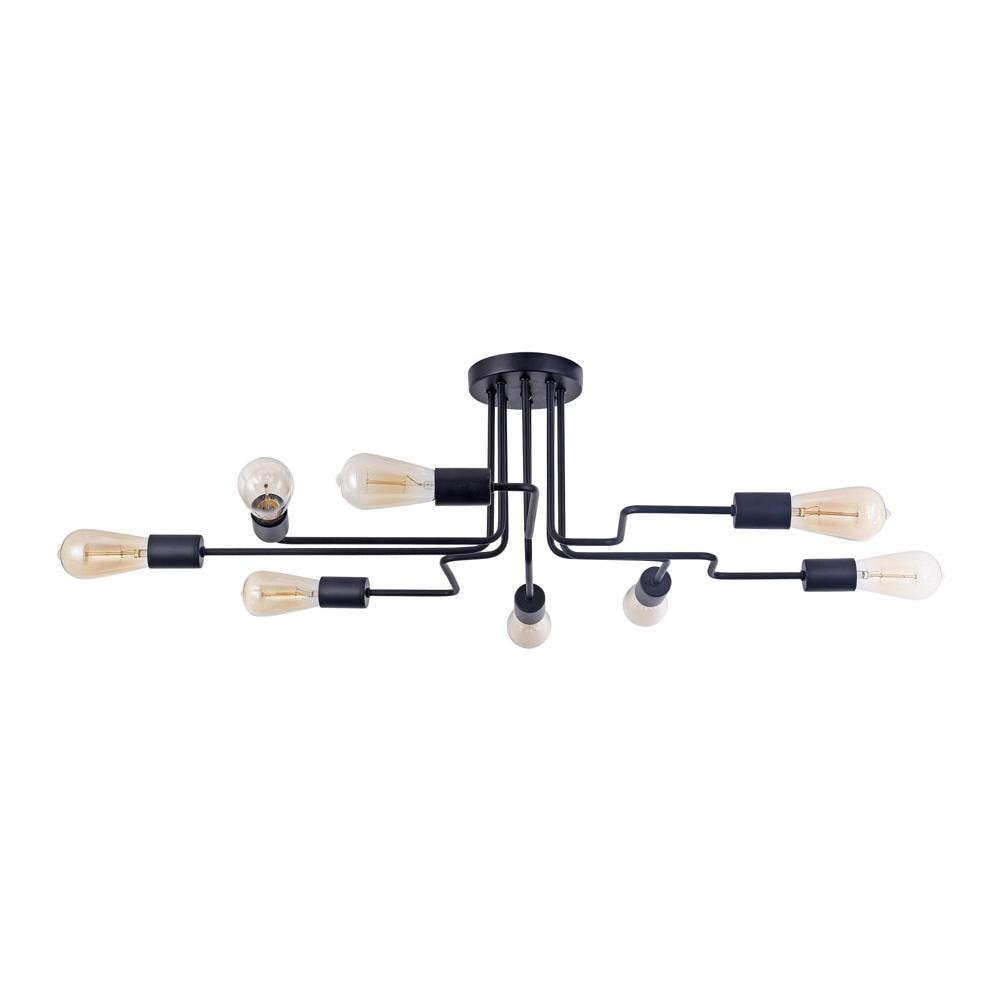 Plafoniera Moderna Gilbert Metallo Nero 8 Luci - Foto 1