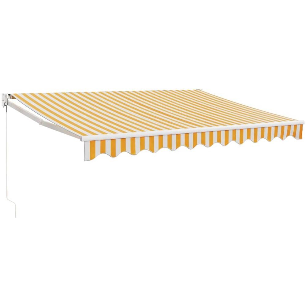 Tenda Retrattile Gialla E Bianca 3x2,5 M In Tessuto E Alluminio - Foto 1