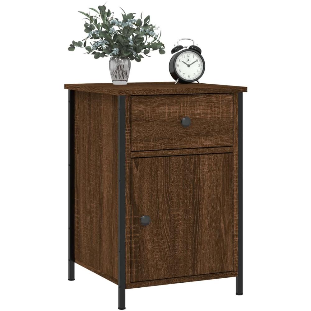 Comodini Rovere Marrone 2 Pz 40x42x60 Cm Legno Multistrato - Foto 3