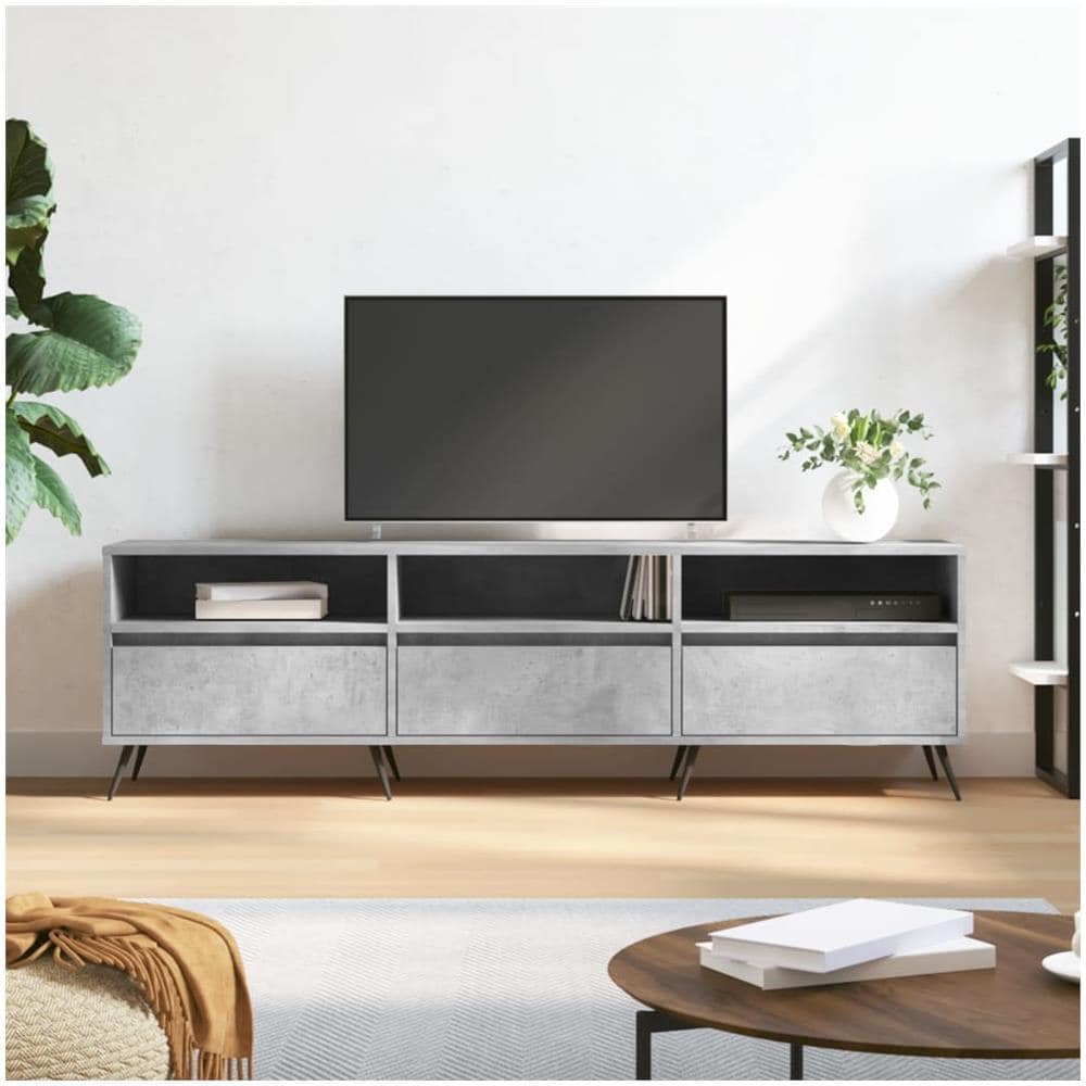 Mobile Tv Grigio Cemento 150x30x44,5 Cm Legno Multistrato - Foto 1