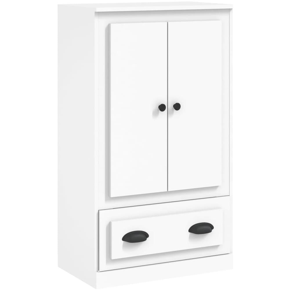 Credenza Bianca 60x35,5x103,5 Cm In Legno Multistrato - Foto 2