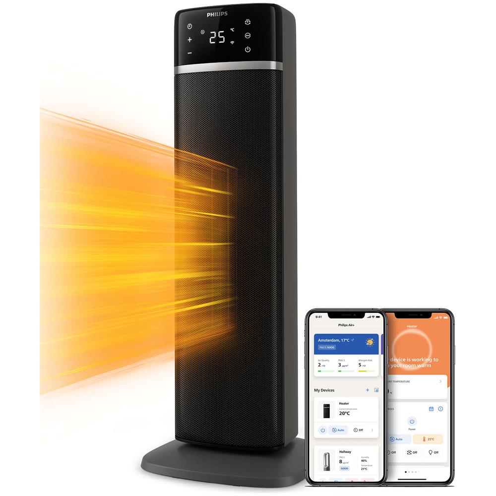 Termoventilatore a Torre 5000 Series CX5120/11 Potenza 2000 Watt Oscillazione Wi-Fi per Ambienti fino a 20 mq Colore Nero - Foto 2