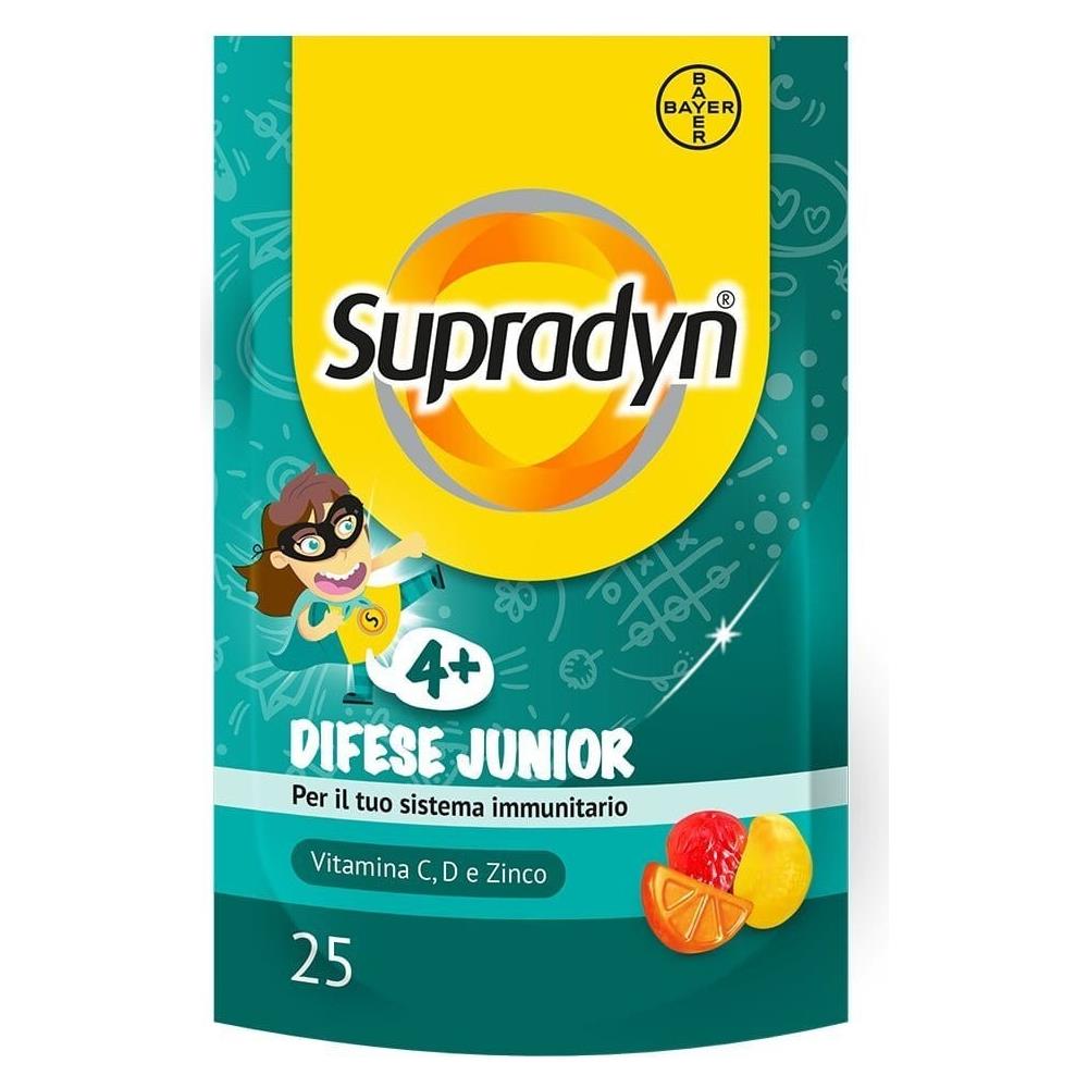 Supradyn Difese Junior, Integratore per Difese Immunitarie Bambini, con Vitamina C, Vitamina D e Zinco, 25 Caramelle Gommose - Foto 1