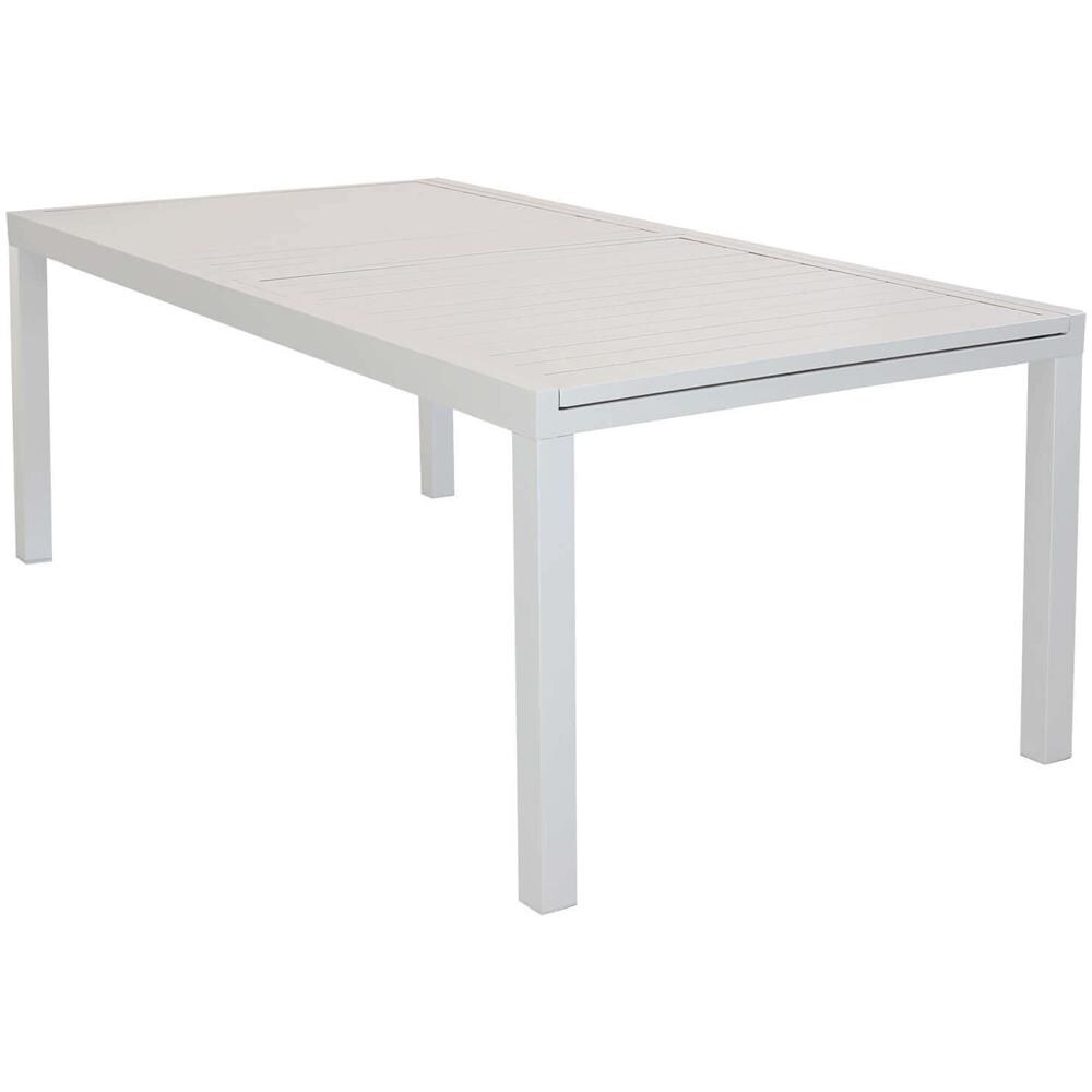 Set Tavolo Giardino Allungabile Rettangolare 200/300 X 100 Con 8 Poltrone In Alluminio Tortora Per Esterno - Foto 2