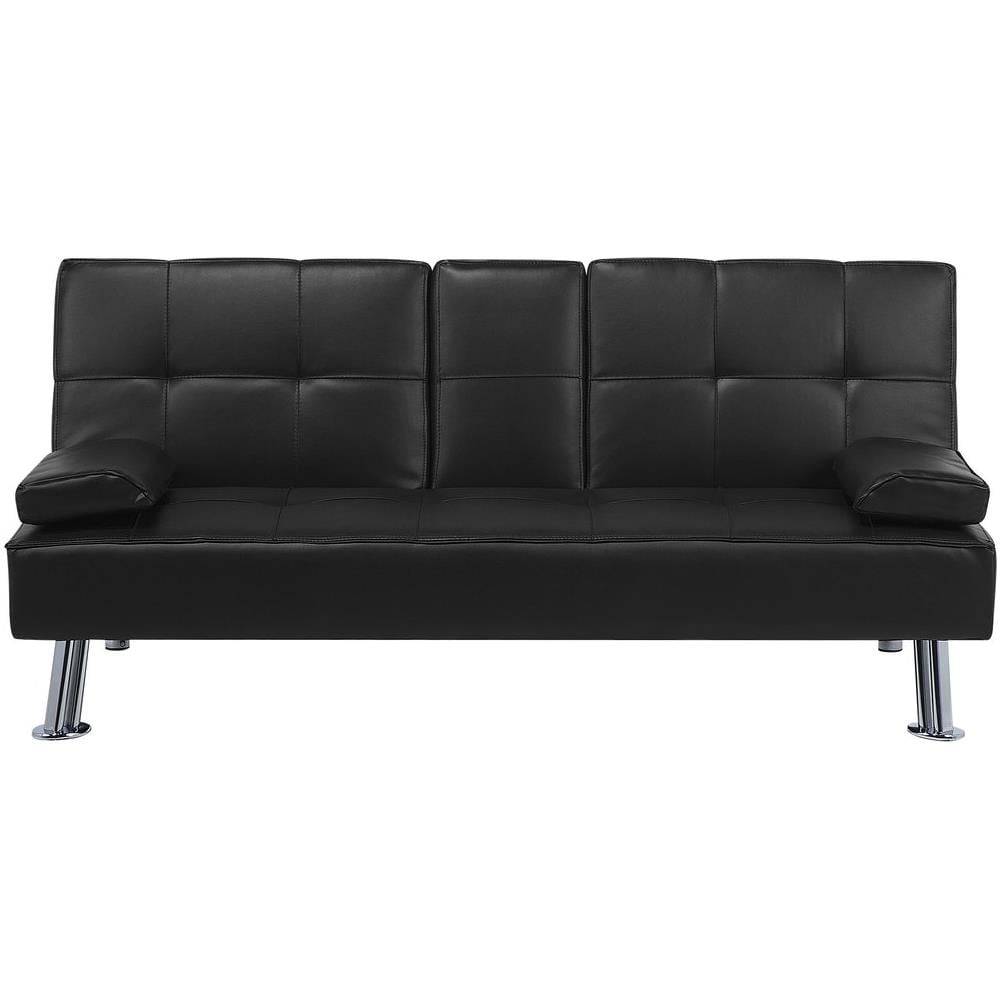 Beliani - Divano Letto Moderno In Pelle Nera Roxen - ePRICE Beliani - Divano Letto Moderno In Pelle Nera Roxen - ePRICE