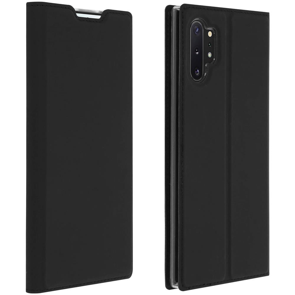 Custodia Samsung Galaxy Note 10 Plus Portacarte Funzione Stand Flip Cover Nera - Foto 1