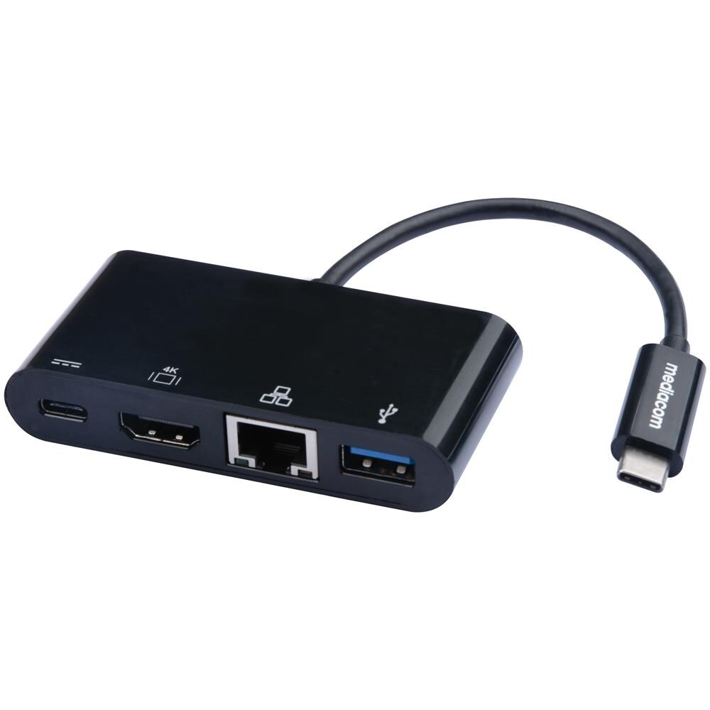 MD TYPEC-HDMI /USB-A /RJ45/PD ADAPTER - Foto 1