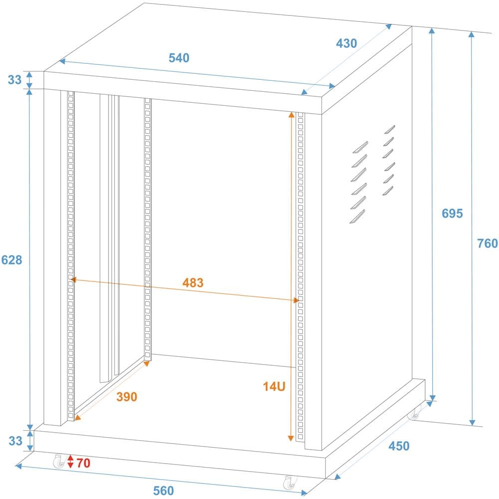 Steel Rack Sr-19, 14u - Foto 3