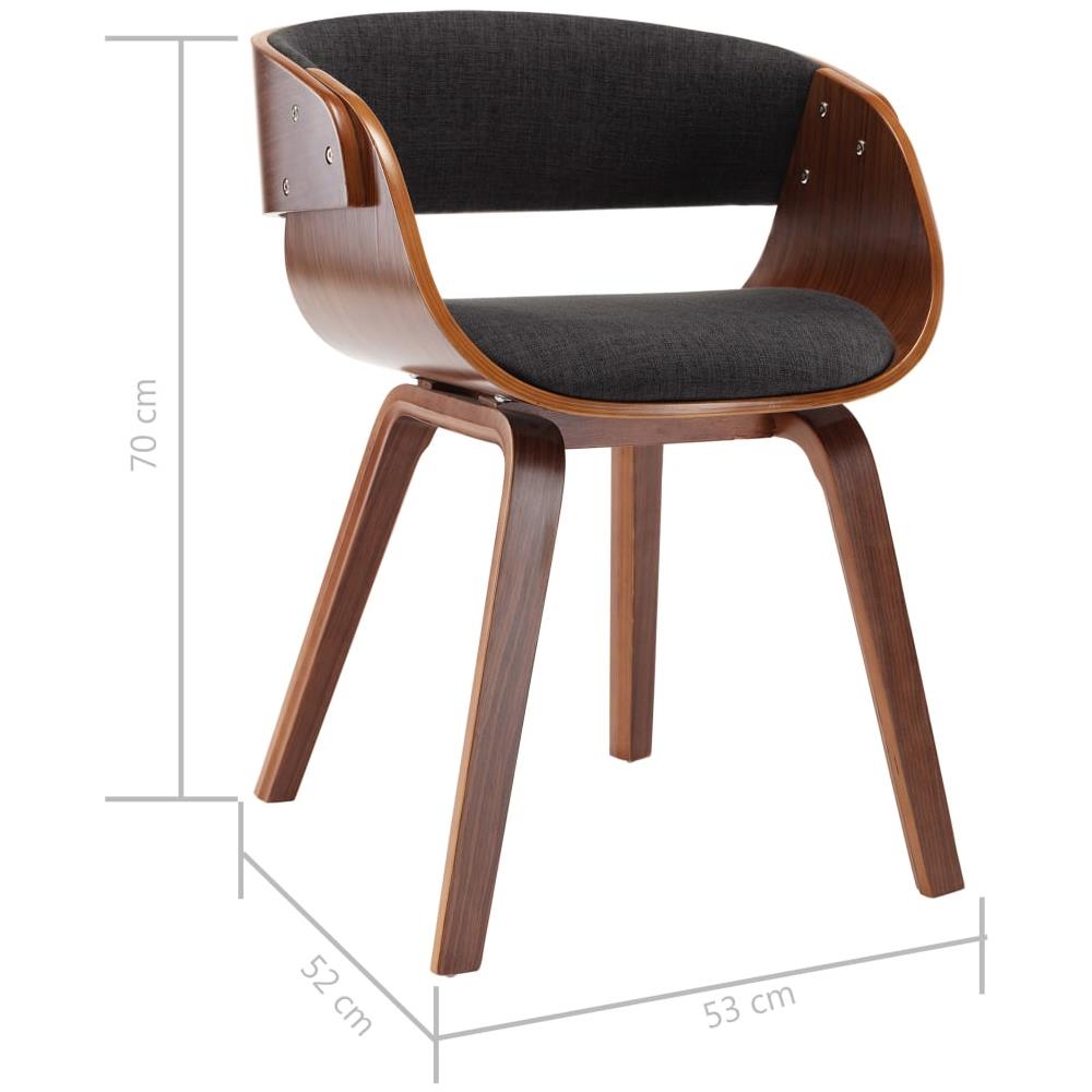 Sedie Da Pranzo 6 Pz Grigie In Legno Piegato E Tessuto - Foto 7