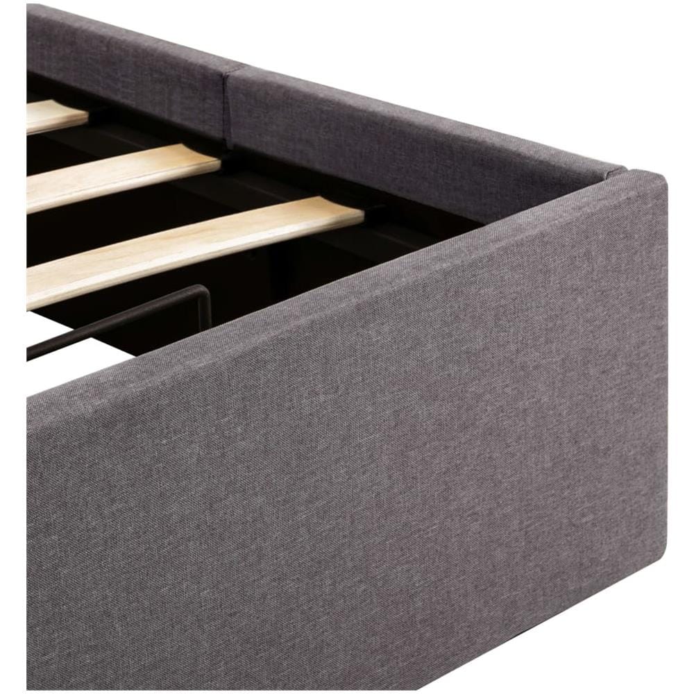 Letto Idraulico Contenitore Led Grigio Talpa Tessuto 90x200cm - Foto 8