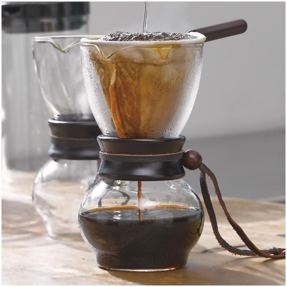 Legno Collo Panno Drip Pot, Dark, 1 Cup - Foto 2