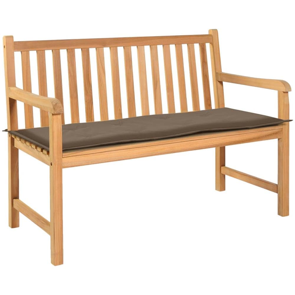 Cuscino per Panca da Giardino Grigio Talpa 120x50x4 cm - Foto 1