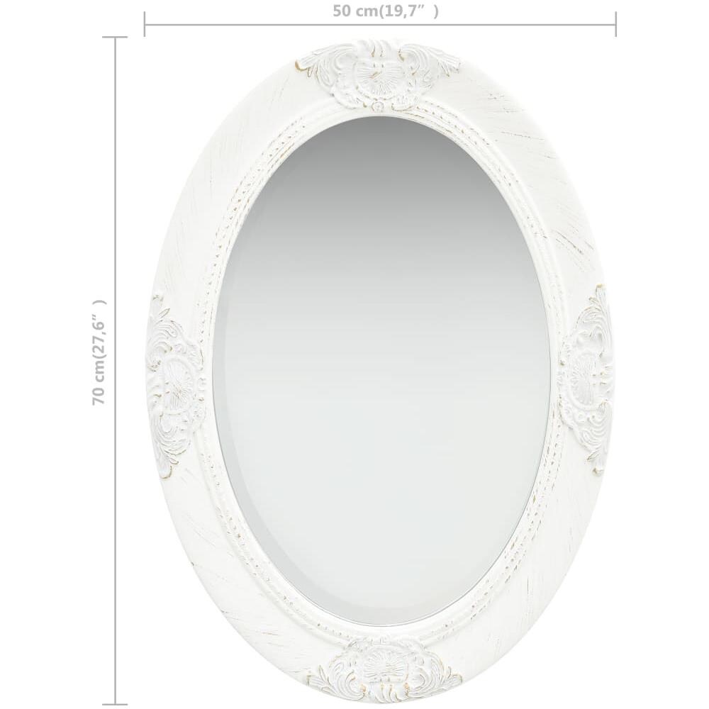 Specchio Da Parete Stile Barocco 50x70 Cm Bianco - Foto 6