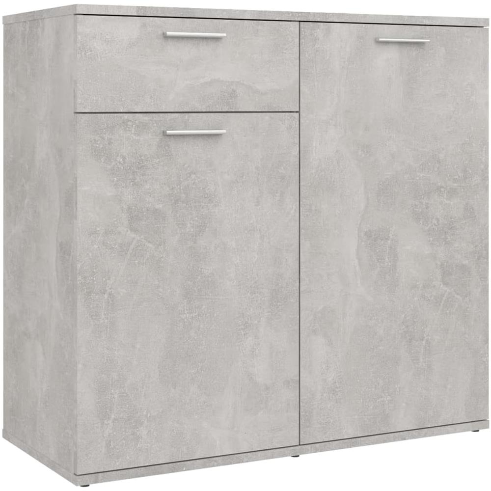 Credenza Grigio Cemento 80x36x75 cm in Legno Multistrato - Foto 2