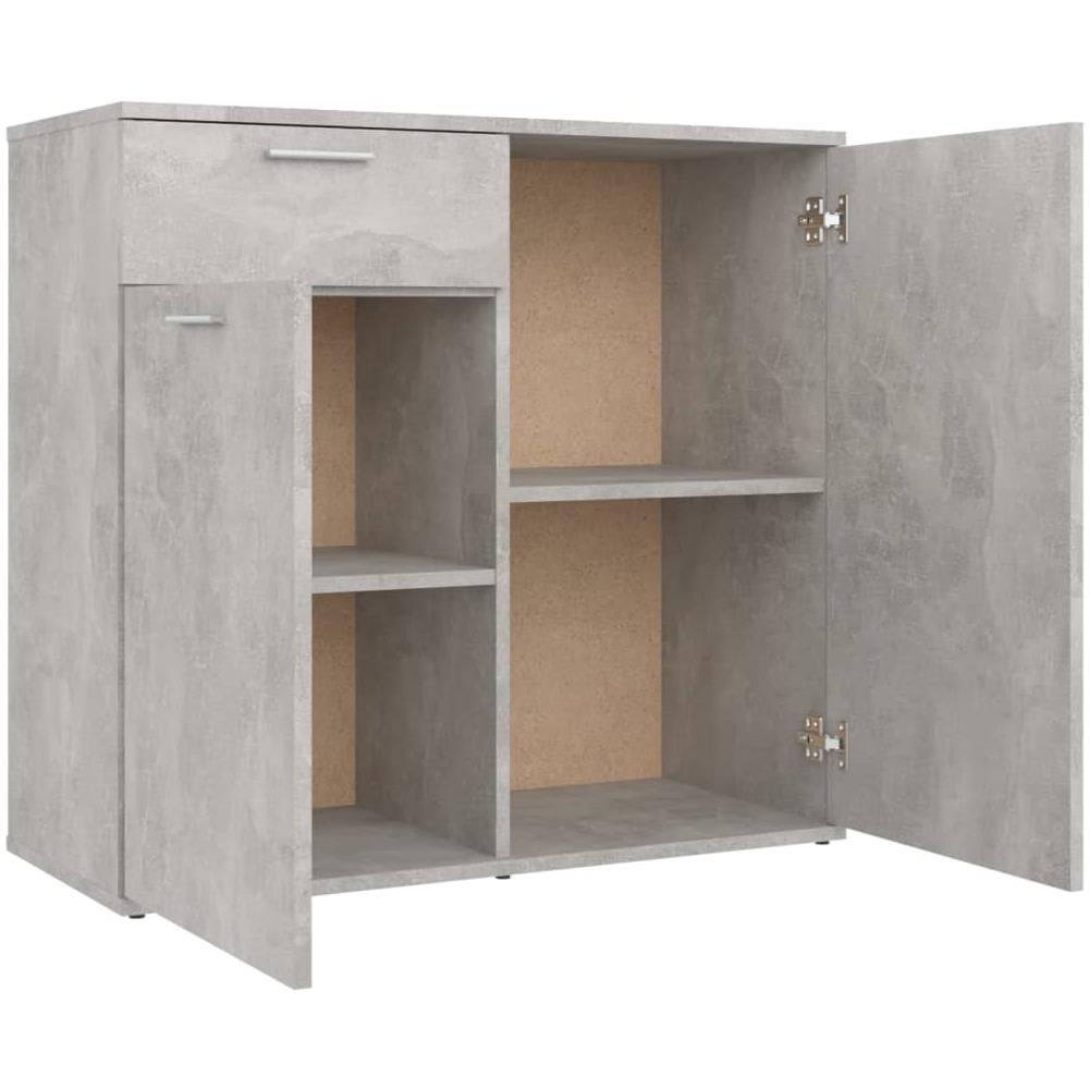 Credenza Grigio Cemento 80x36x75 cm in Legno Multistrato - Foto 8
