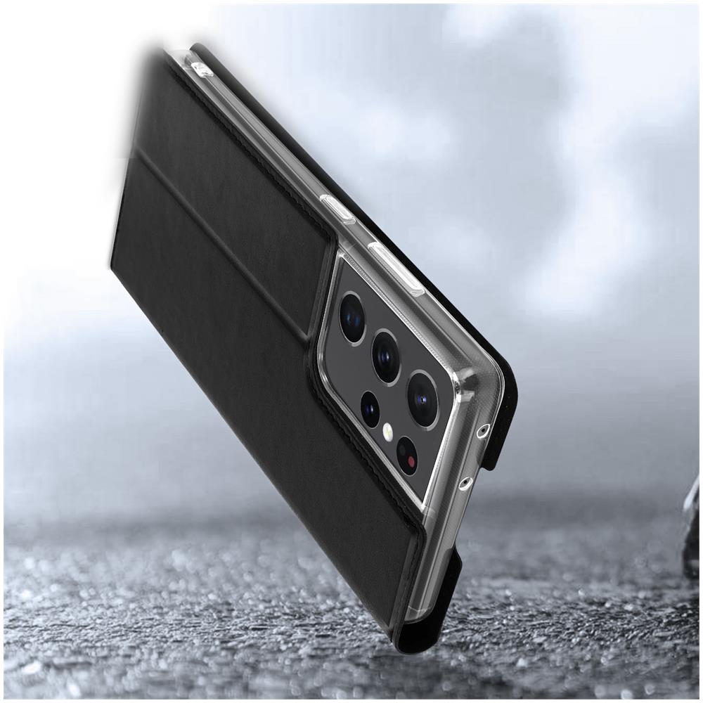 Custodia Per Samsung Galaxy S21 Ultra Portadocumenti Supporto Video Nero - Foto 2