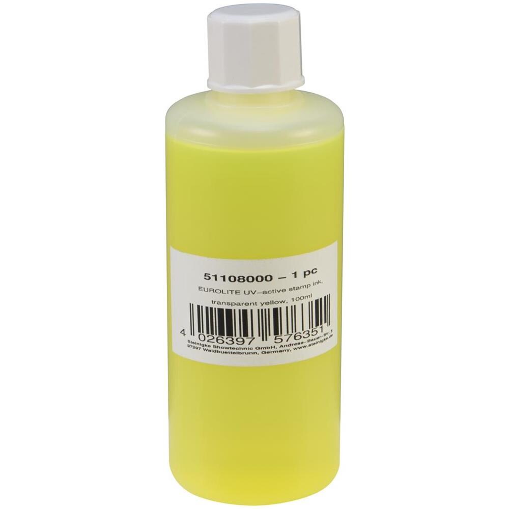 Uv-active Stamp Ink, Transparent Yellow, 100ml - Foto 1