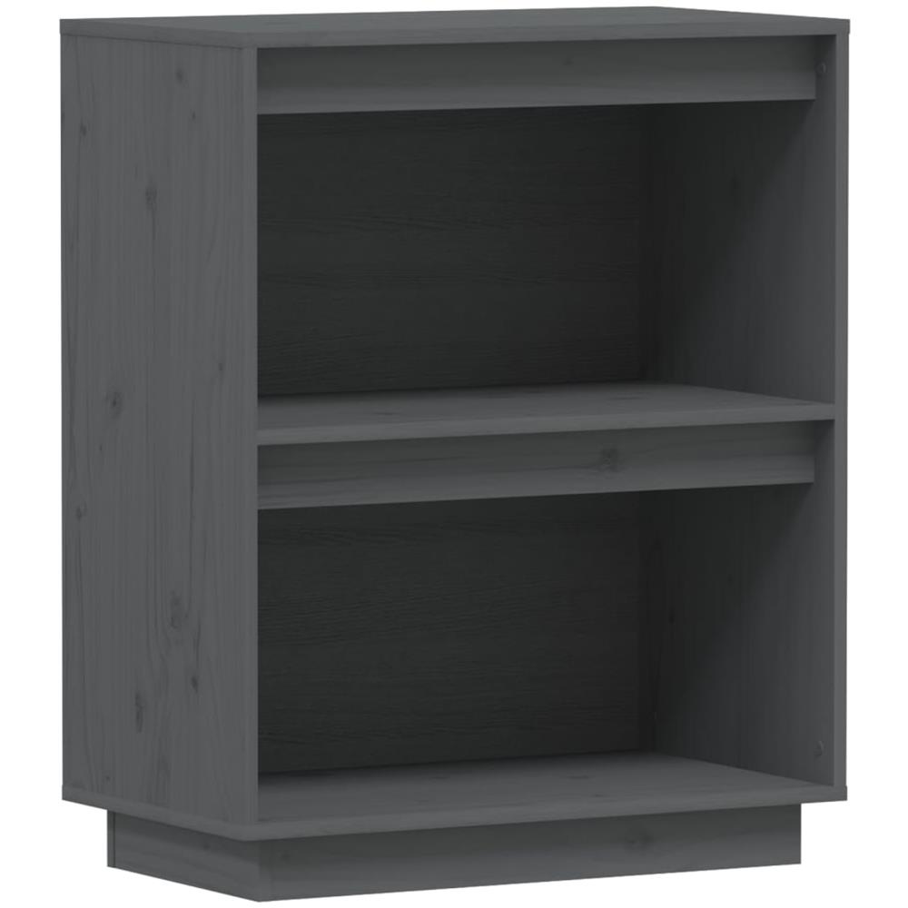 Mobile Consolle Grigio 60x34x75 Cm In Legno Massello Di Pino - Foto 2