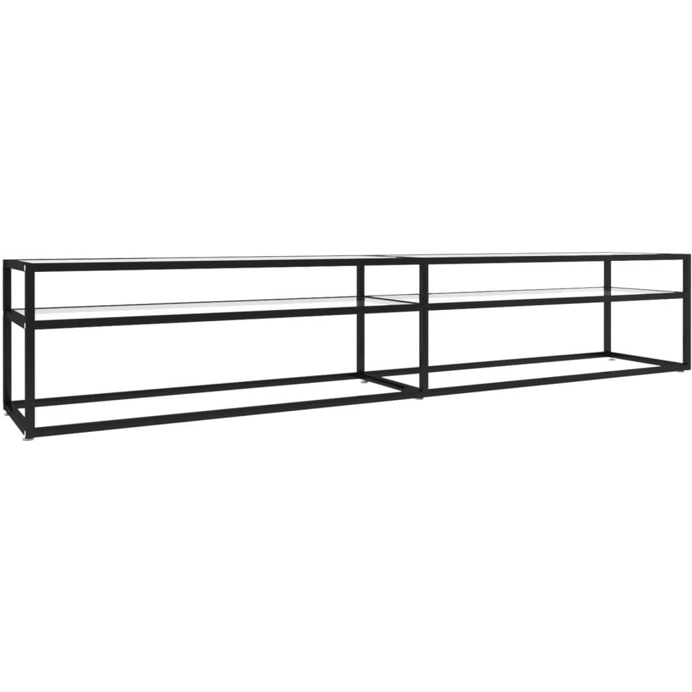 Mobile Porta Tv Trasparente 220x40x40,5 Cm In Vetro Temperato - Foto 2