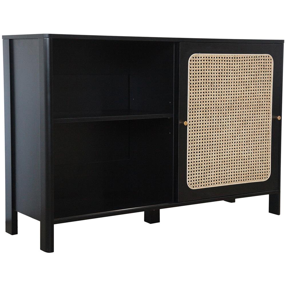 Credenza In Legno Nero E Canna Bali - Foto 6