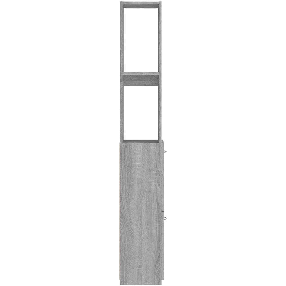 Armadietto Bagno Grigio Sonoma 25x26,5x170 cm Legno Multistrato - Foto 2