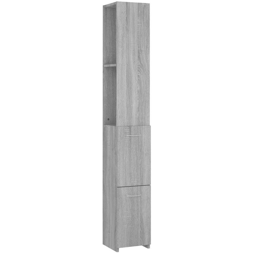 Armadietto Bagno Grigio Sonoma 25x26,5x170 cm Legno Multistrato - Foto 1