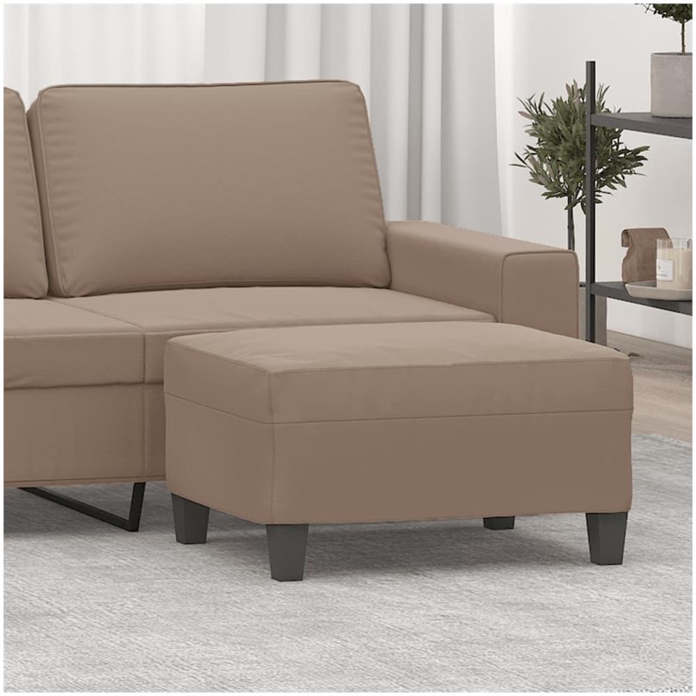 Poggiapiedi Tortora 70x55x41 Cm In Tessuto Microfibra - Foto 1