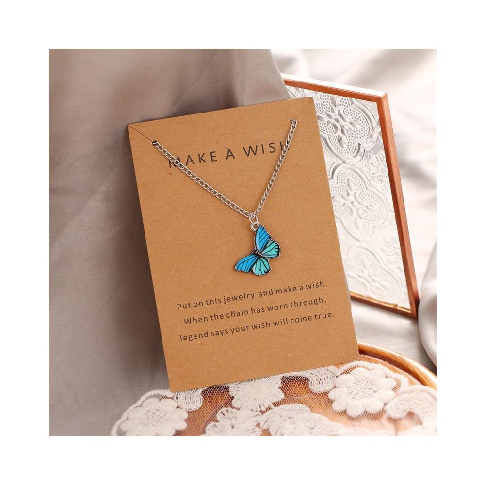 Collana Con Pendente A Farfalla Multicolor - Foto 2