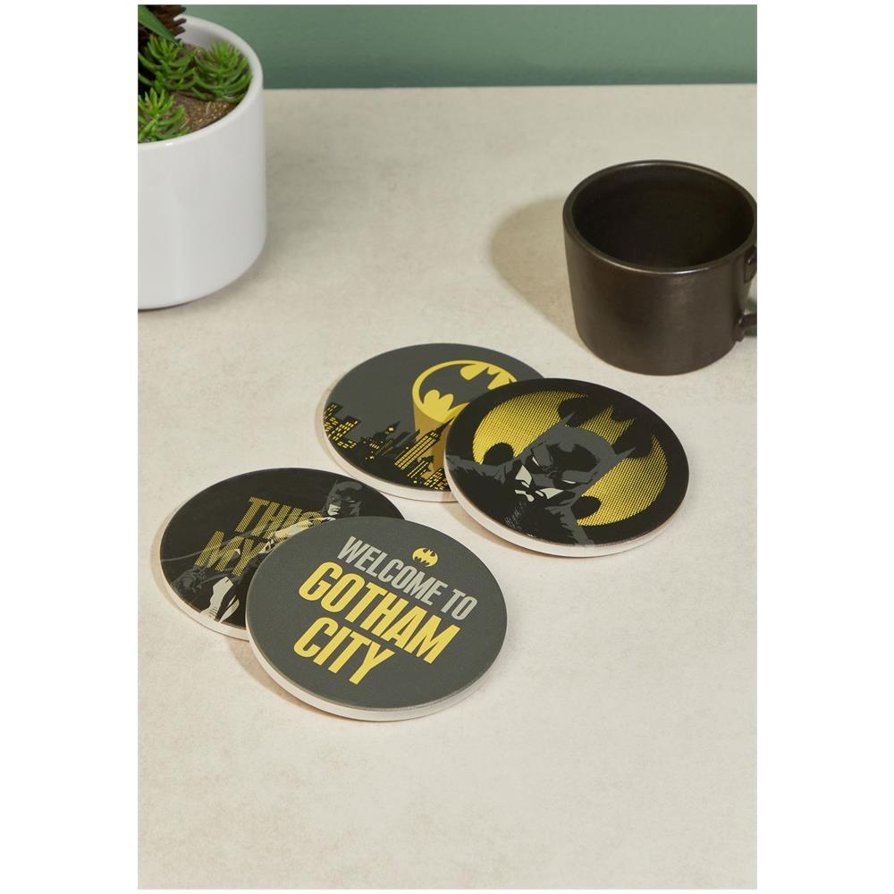 Dc Comics Sottobicchieri 4 Packs Gotham City Case - Coaster Set Batman - Half Moon Bay - Foto 2