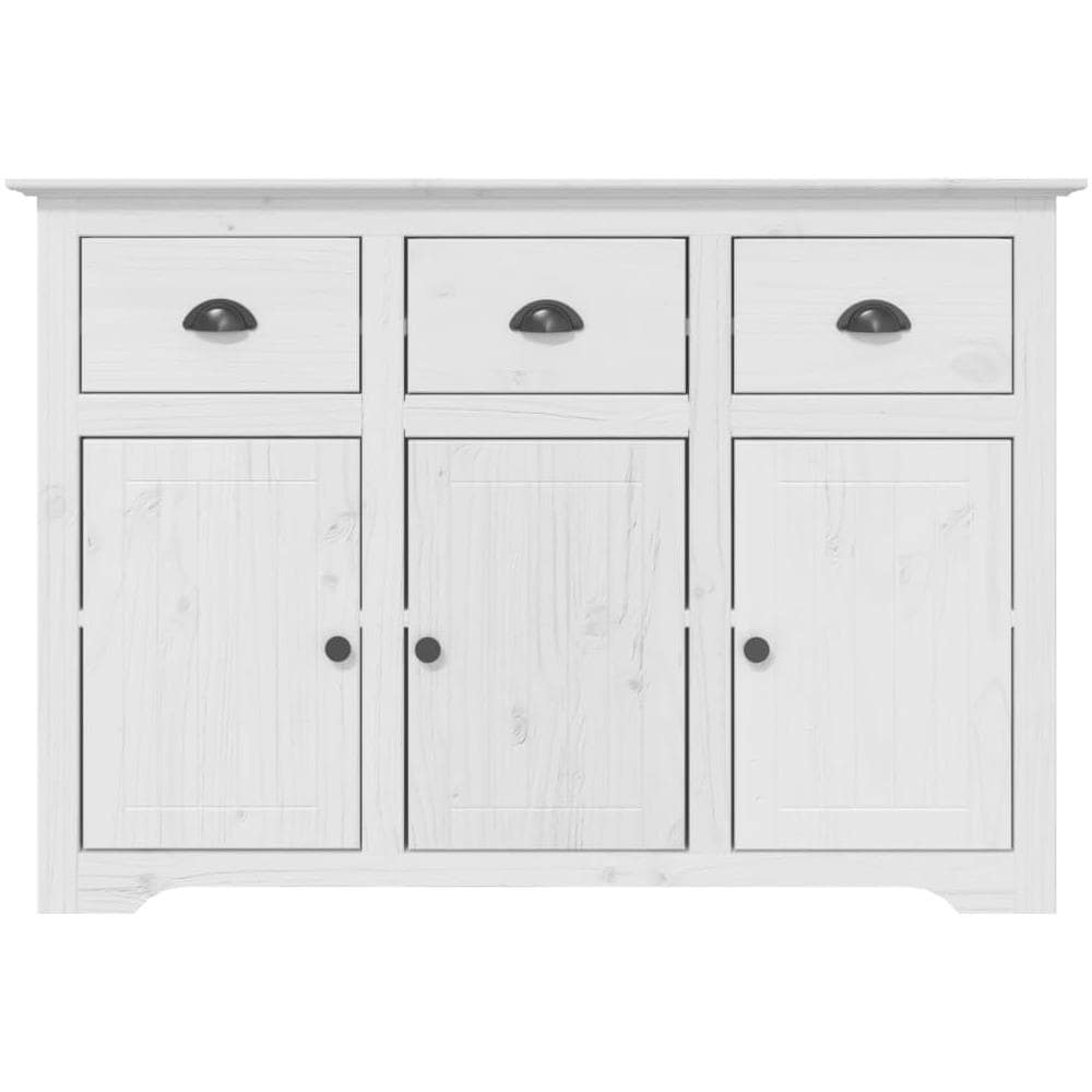 Credenza Bodo 115x43x79,5 Cm In Legno Massello Di Pino Bianco - Foto 3