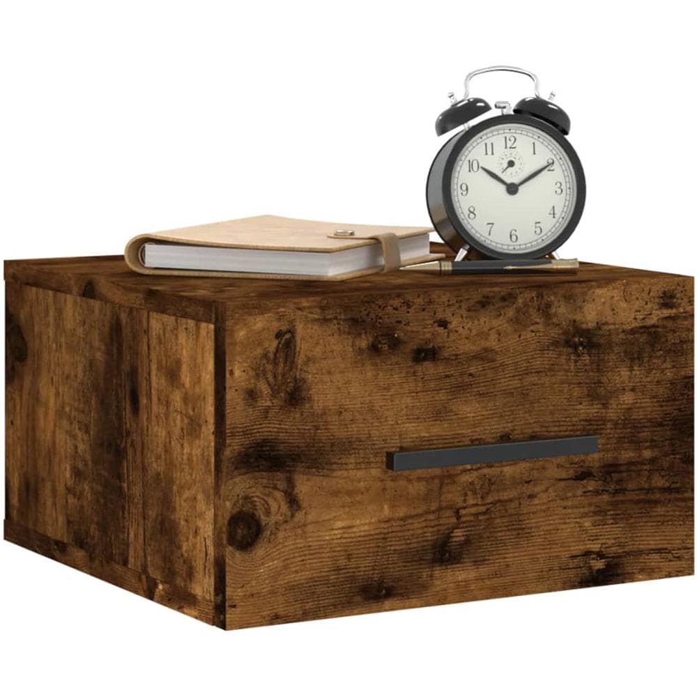 Comodini A Muro 2 Pz Rovere Fumo 35x35x20 Cm - Foto 3