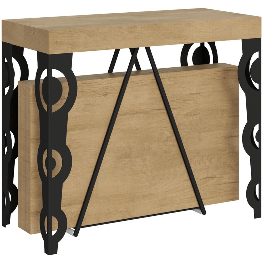 Consolle allungabile 90x40/300cm Aceres quercia natura telaio antracite - Foto 1