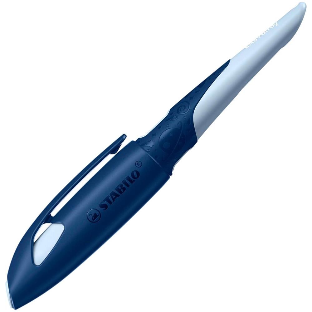 EASYbirdy - Penna Stilografica Ergonomica - 3D DreamWorld Edition - Blu - per Destrimani - Punta Principiante - Cartuccia Blu inclusa - Foto 1
