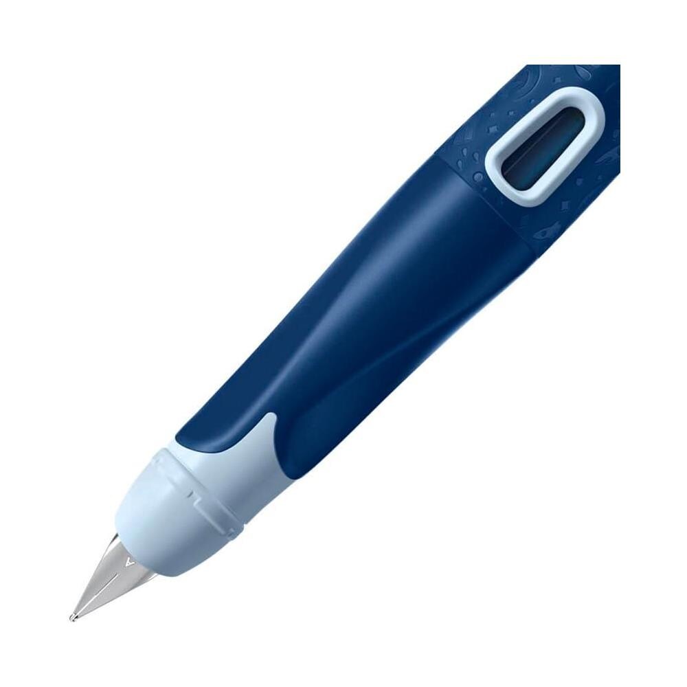 EASYbirdy - Penna Stilografica Ergonomica - 3D DreamWorld Edition - Blu - per Destrimani - Punta Principiante - Cartuccia Blu inclusa - Foto 2