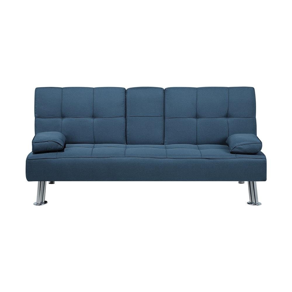 Divano Letto Moderno In Tessuto Blu Verde Roxen - Foto 1